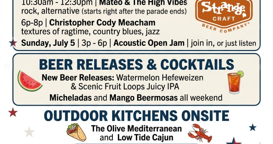 4th of July music and drinks