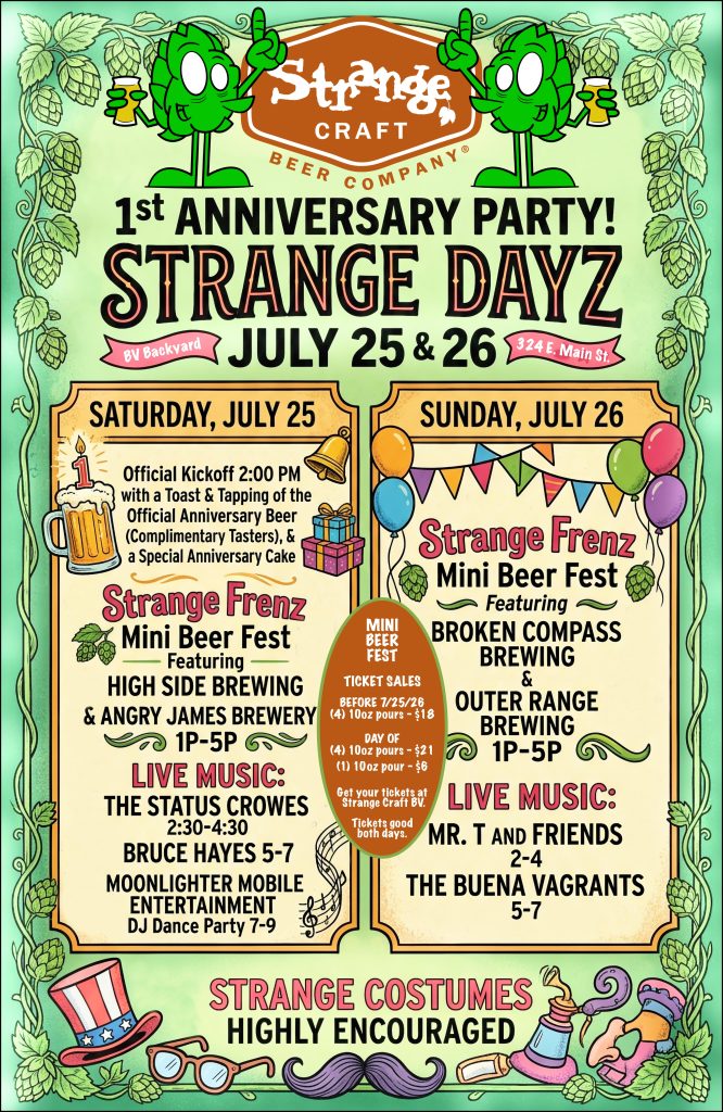 1st anniversary party poster Strange Dayz