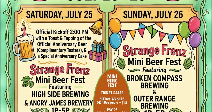 1st anniversary party poster Strange Dayz