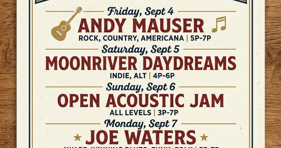 Labor Day weekend 2026 live music Strange Craft BV Backyard